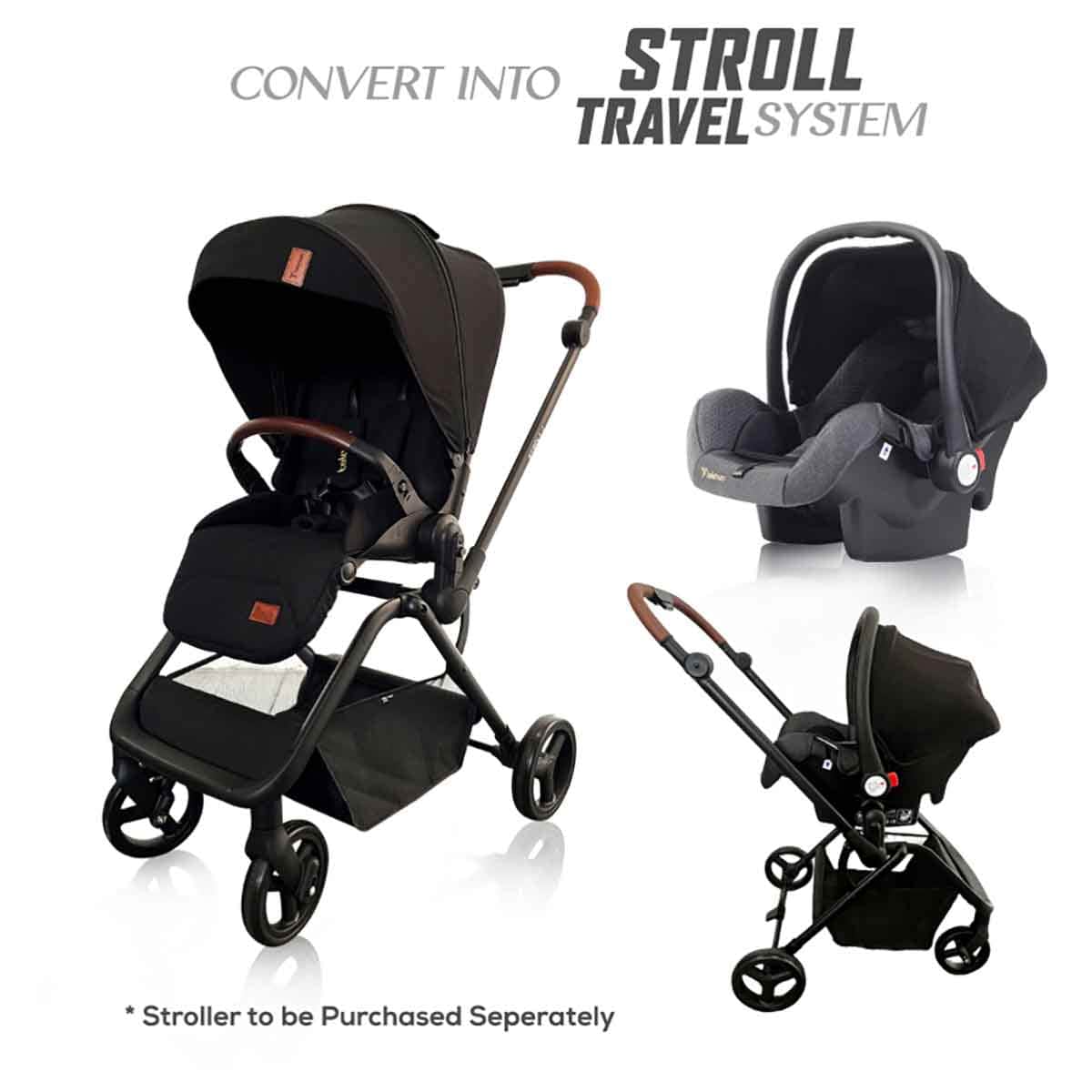 Teknum Black Stroll-1 Baby Car Seat Toddler, 0-2 Years