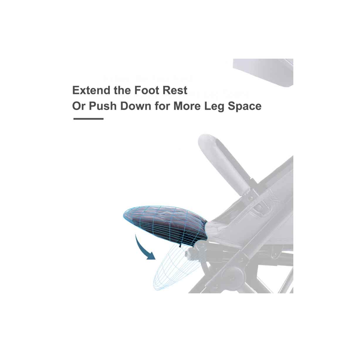 Teknum Grey Travel Cabin Stroller with Coffee Cup Holder