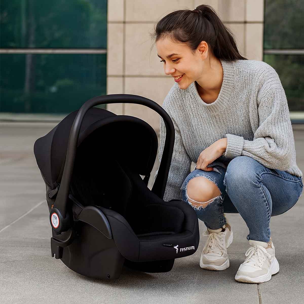 Teknum Black Travel Car Seat Toddler, 0-2 Years