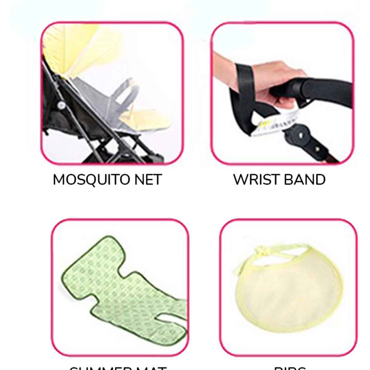 Teknum Black/Gold Travel Lite Stroller Toddler, 0-2 Years