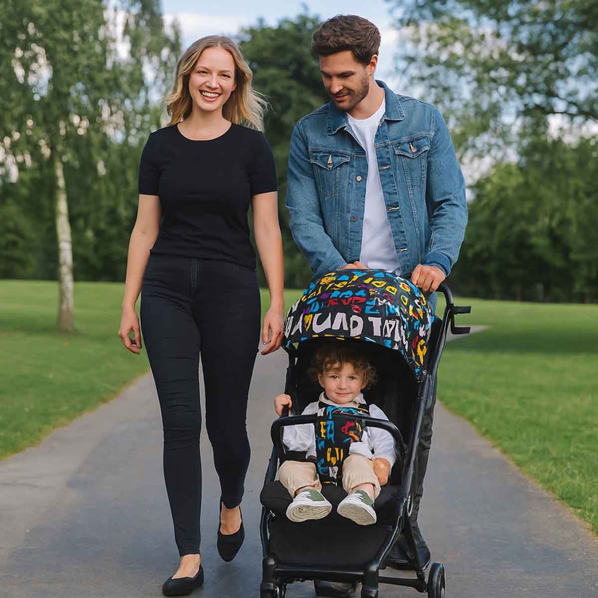 تيكنوم عربة أطفال لوف ترافل زين مع حامل كوب قهوة