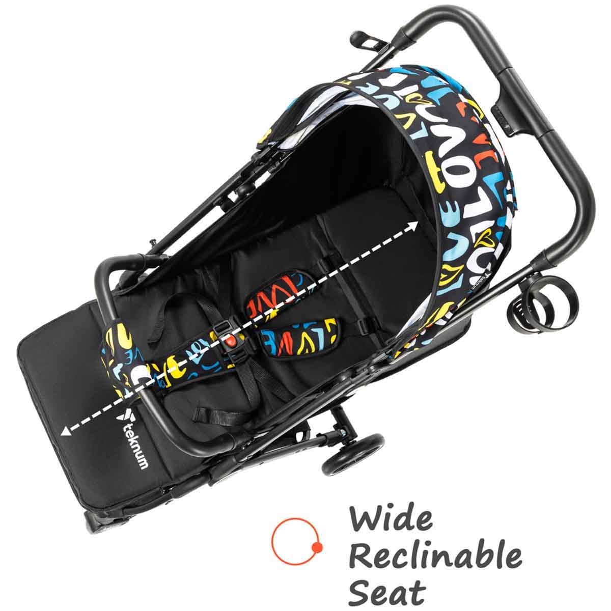 تيكنوم عربة أطفال لوف ترافل زين مع حامل كوب قهوة