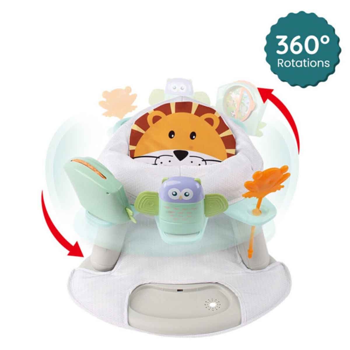 Teknum White 2-in-1 Dining Chair Toddler Play Seat with Pedal Piano Toddler, 0-2 Years