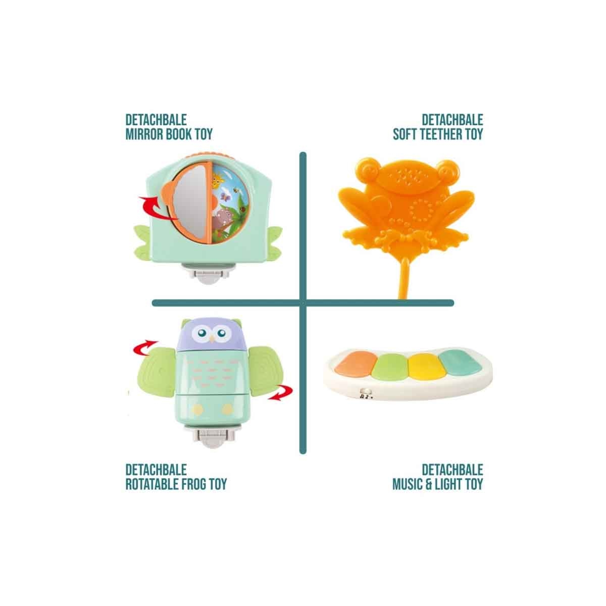 Teknum White 2-in-1 Dining Chair Toddler Play Seat with Pedal Piano Toddler, 0-2 Years