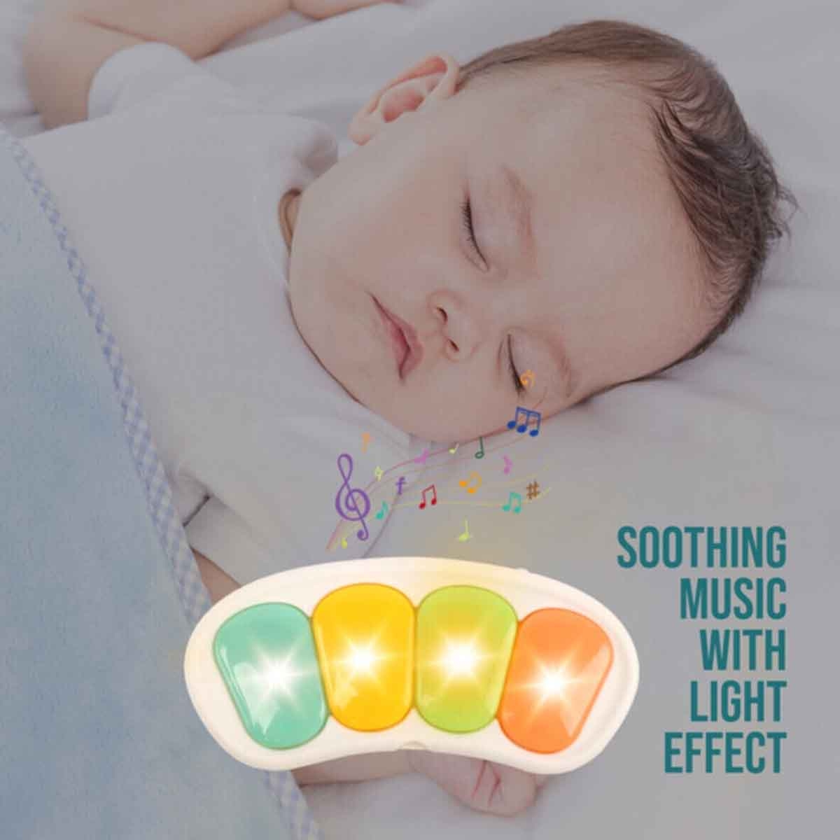 Teknum White 2-in-1 Dining Chair Toddler Play Seat with Pedal Piano Toddler, 0-2 Years