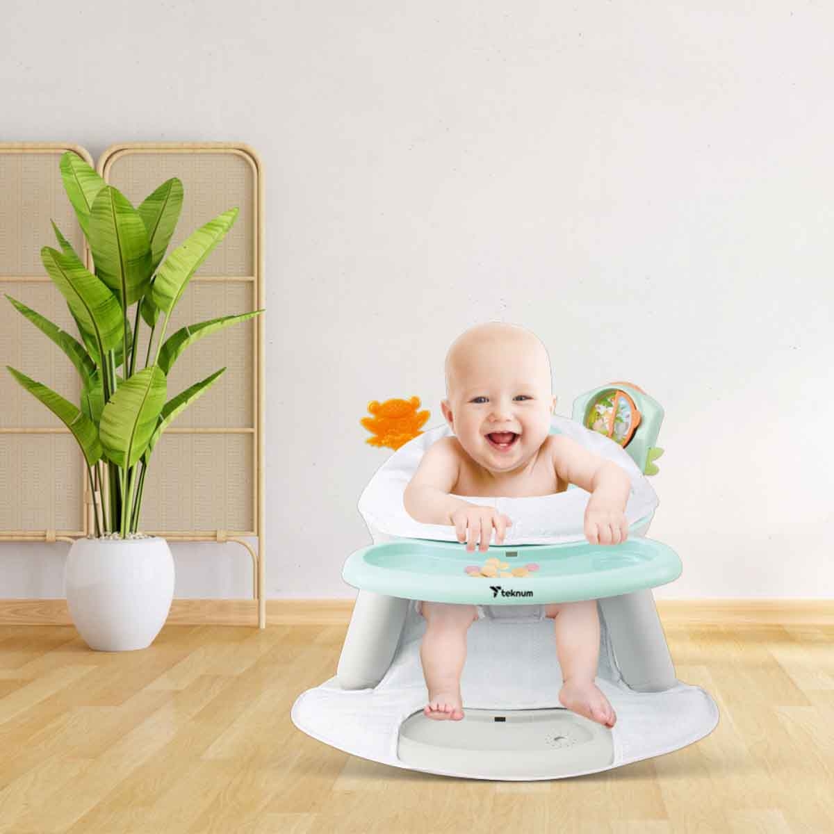 Teknum Zebra 2-in-1 Dining Chair Toddler Play Seat with Pedal Piano Toddler, 0-2 Years