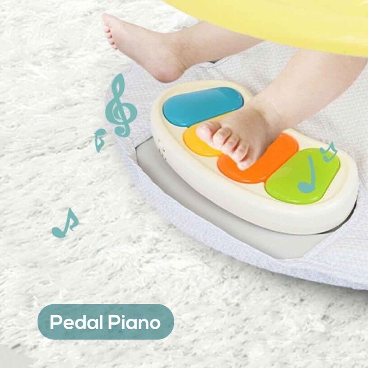 Teknum Zebra 2-in-1 Dining Chair Toddler Play Seat with Pedal Piano Toddler, 0-2 Years