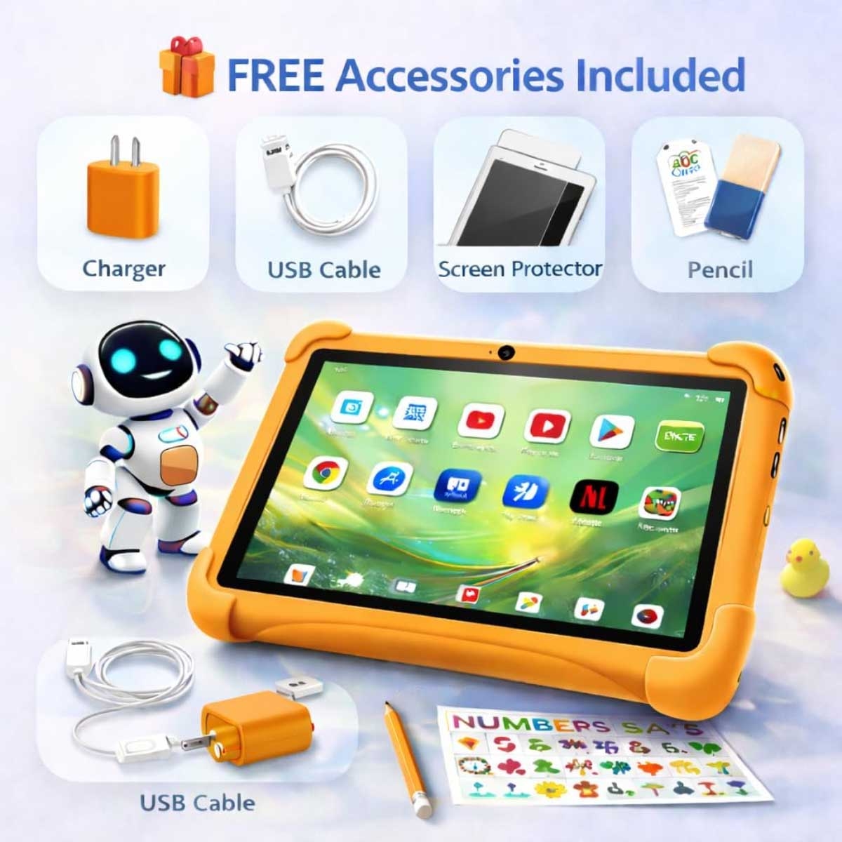 Telzeal P602 Smart Kids Android Tablet (4GB + 128GB) - Blue