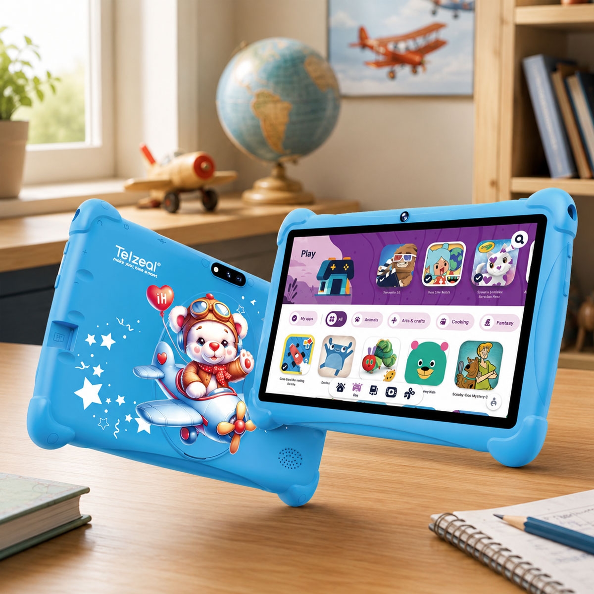 Telzeal P602 Smart Kids Android Tablet (4GB + 128GB) - Blue
