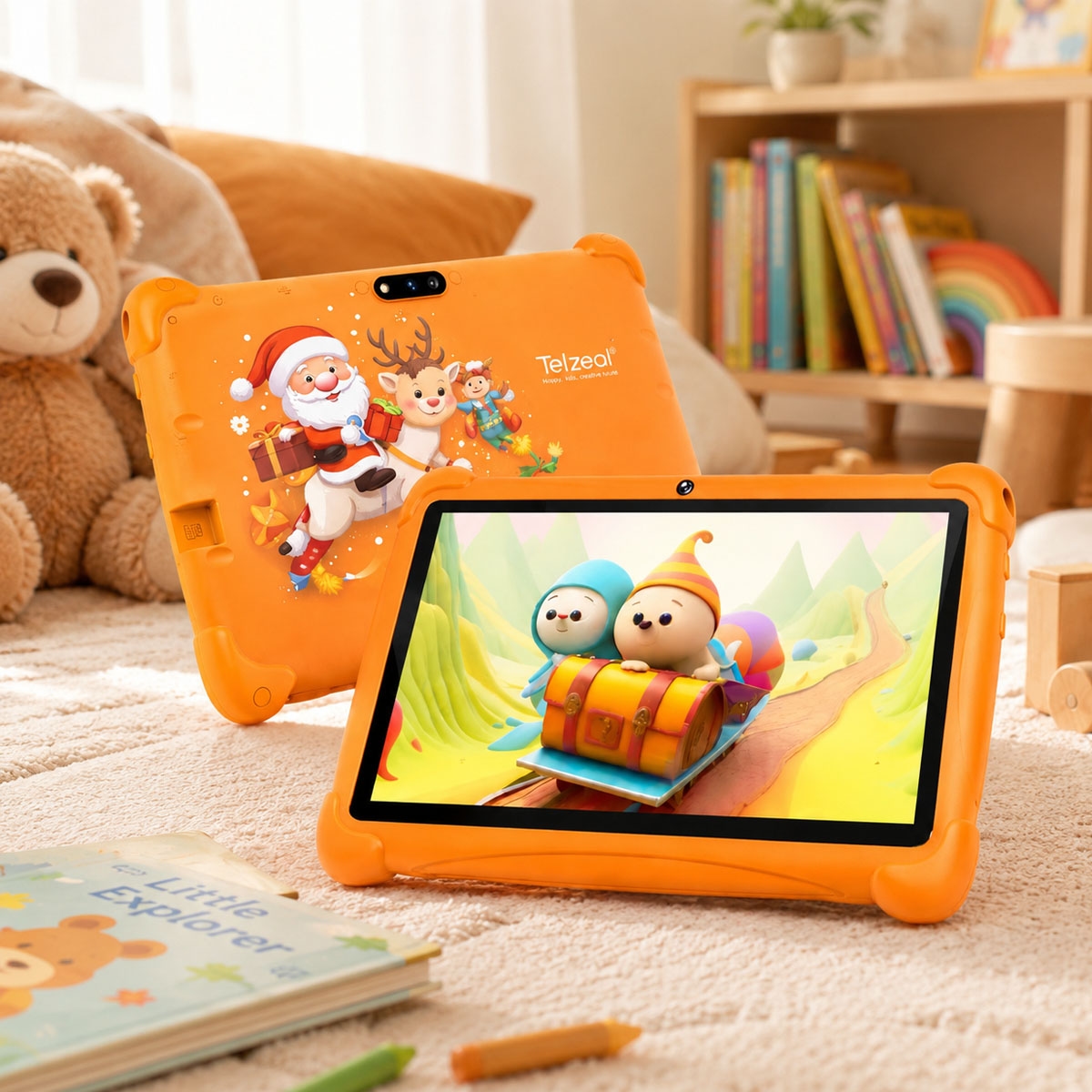 Telzeal P602 Smart Kids Android Tablet (4GB + 128GB) - Orange