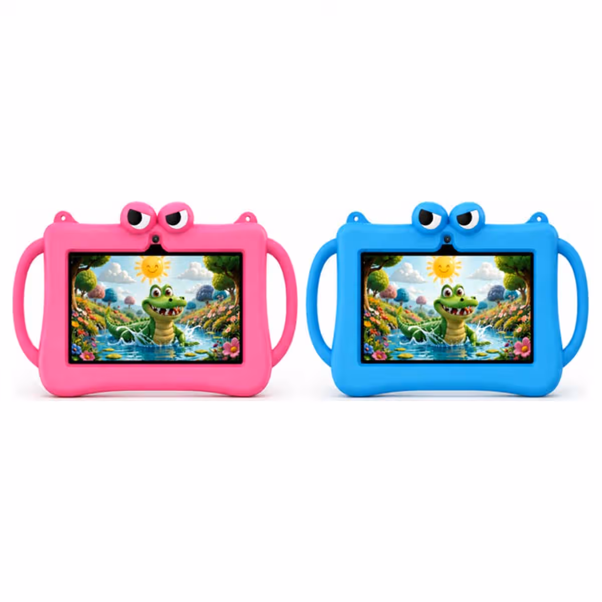 Telzeal P604 Smart Kids (6GB + 256GB) - Blue & Pink Android Tablet Bundle