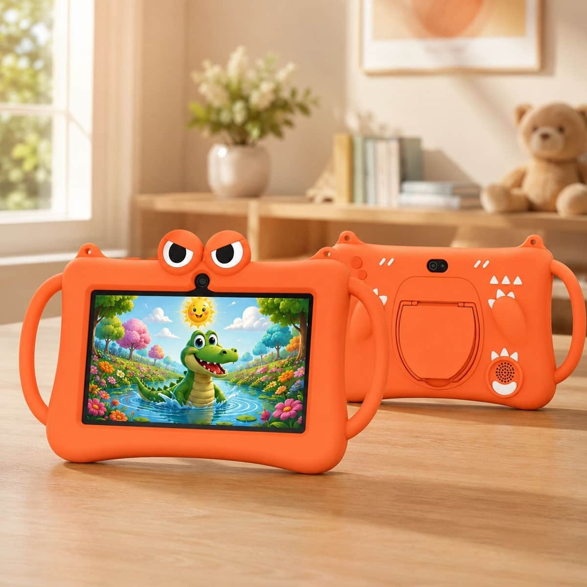 Telzeal P604 Smart Kids (6GB + 256GB) - Green & Orange Android Tablet Bundle