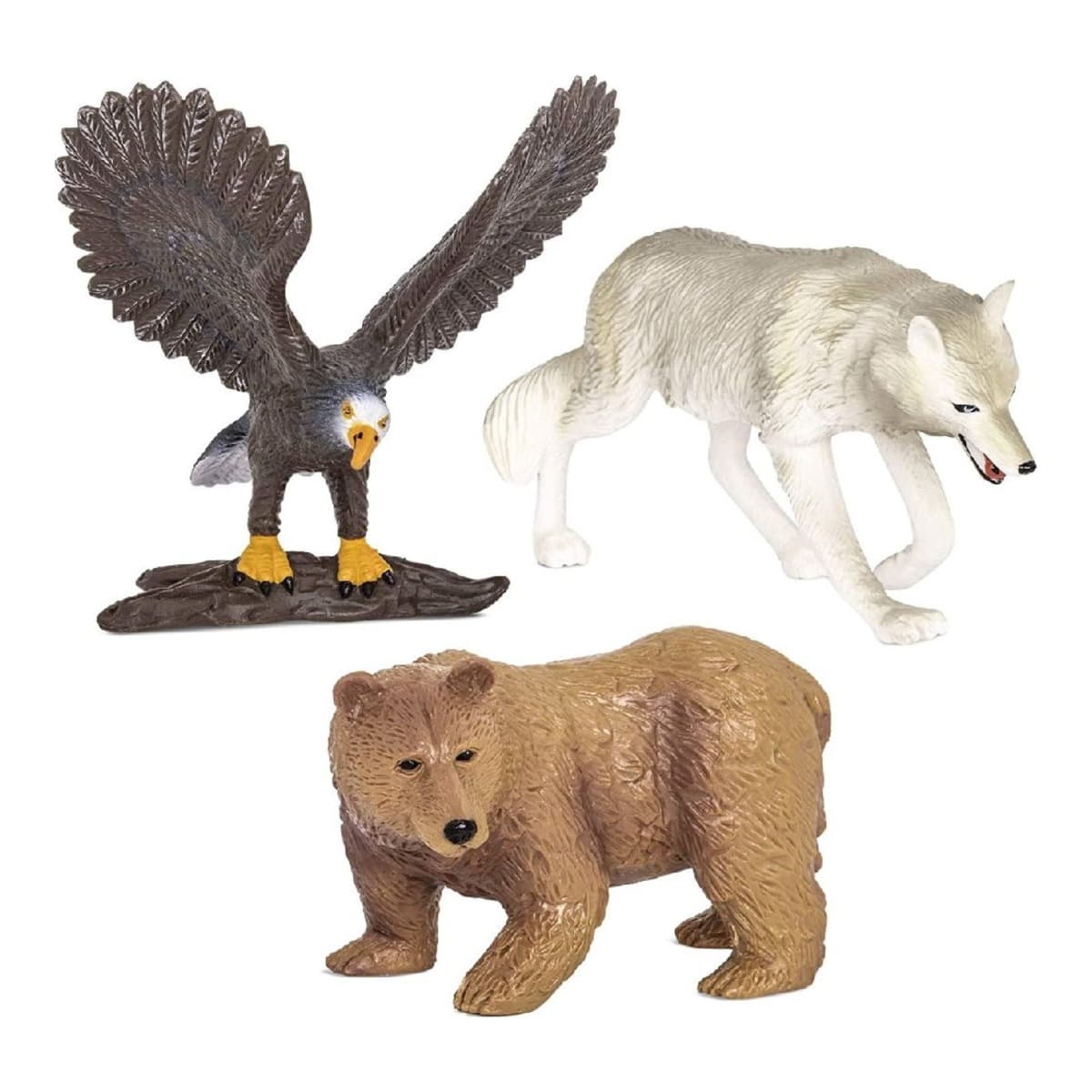 Terra 3-Piece Forest Animals Wolf, Bear & Eagle Set Unisex, 3-4 Years