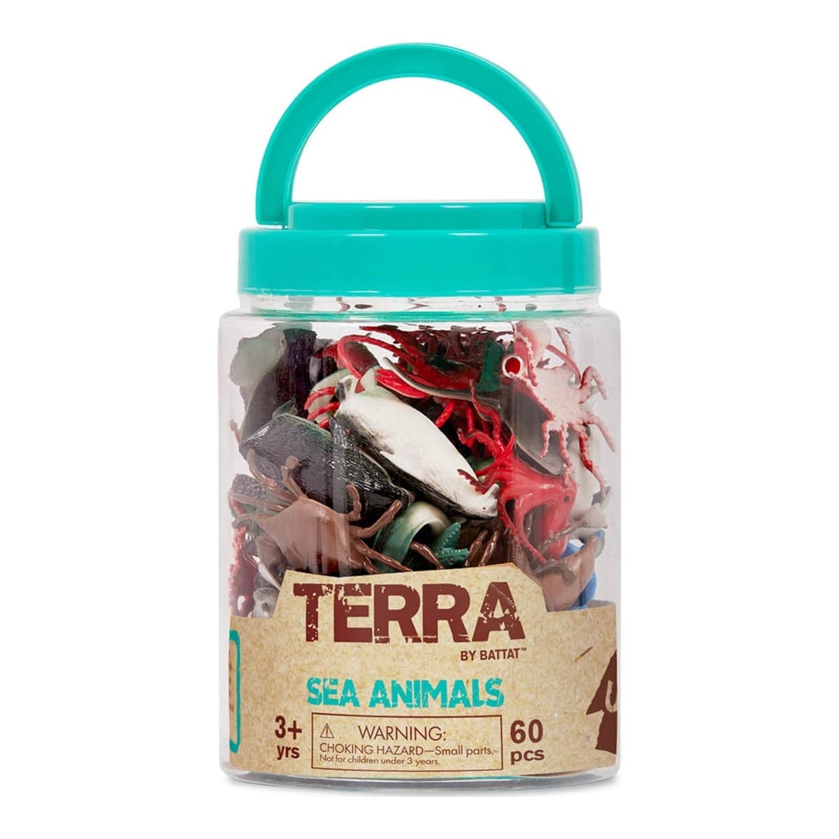 Terra 60-Piece Sea Animals Tube Figure Playset Unisex, 3-4 Years