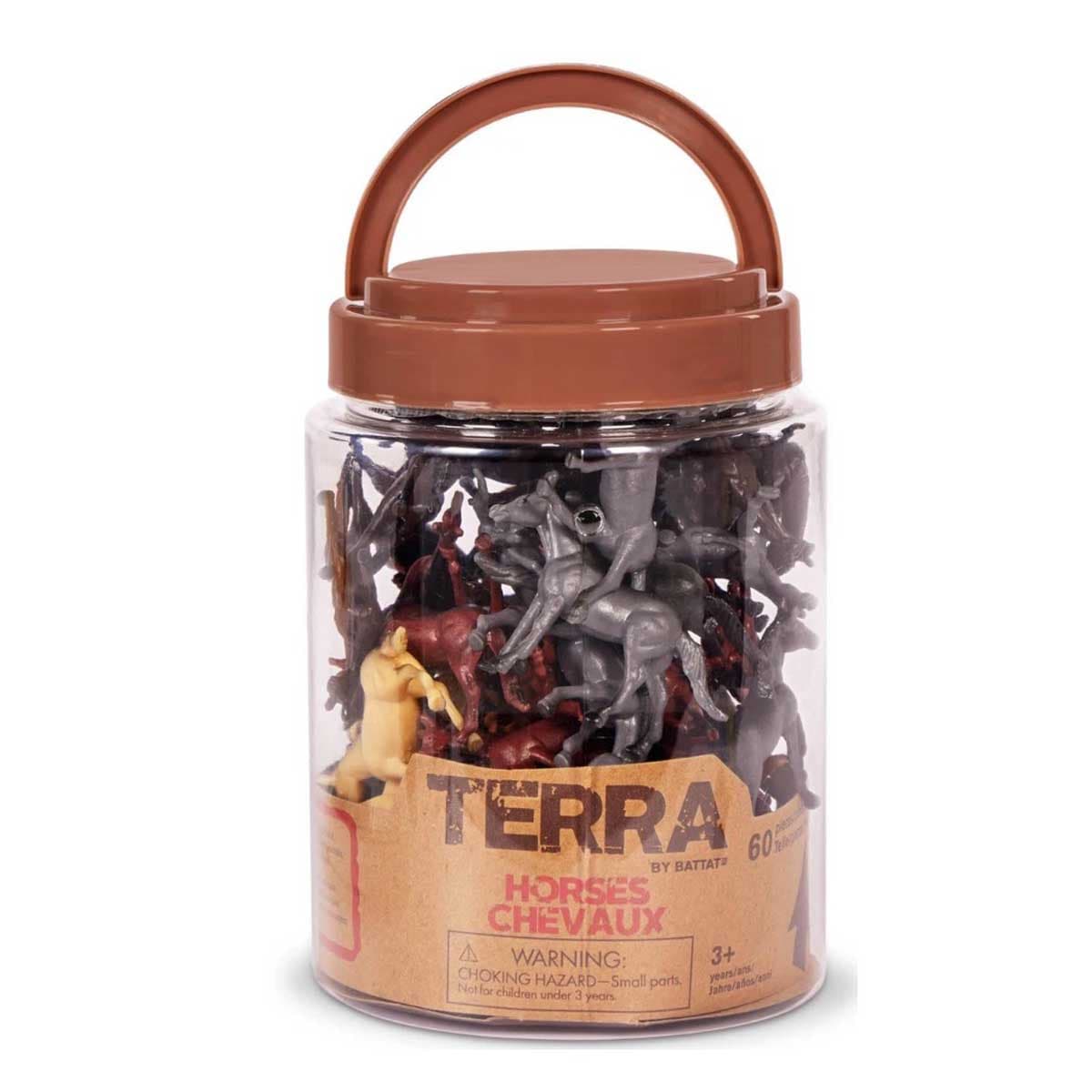 Terra 60-Piece Wild Horses Tube Figure Playset Unisex, 3-4 Years