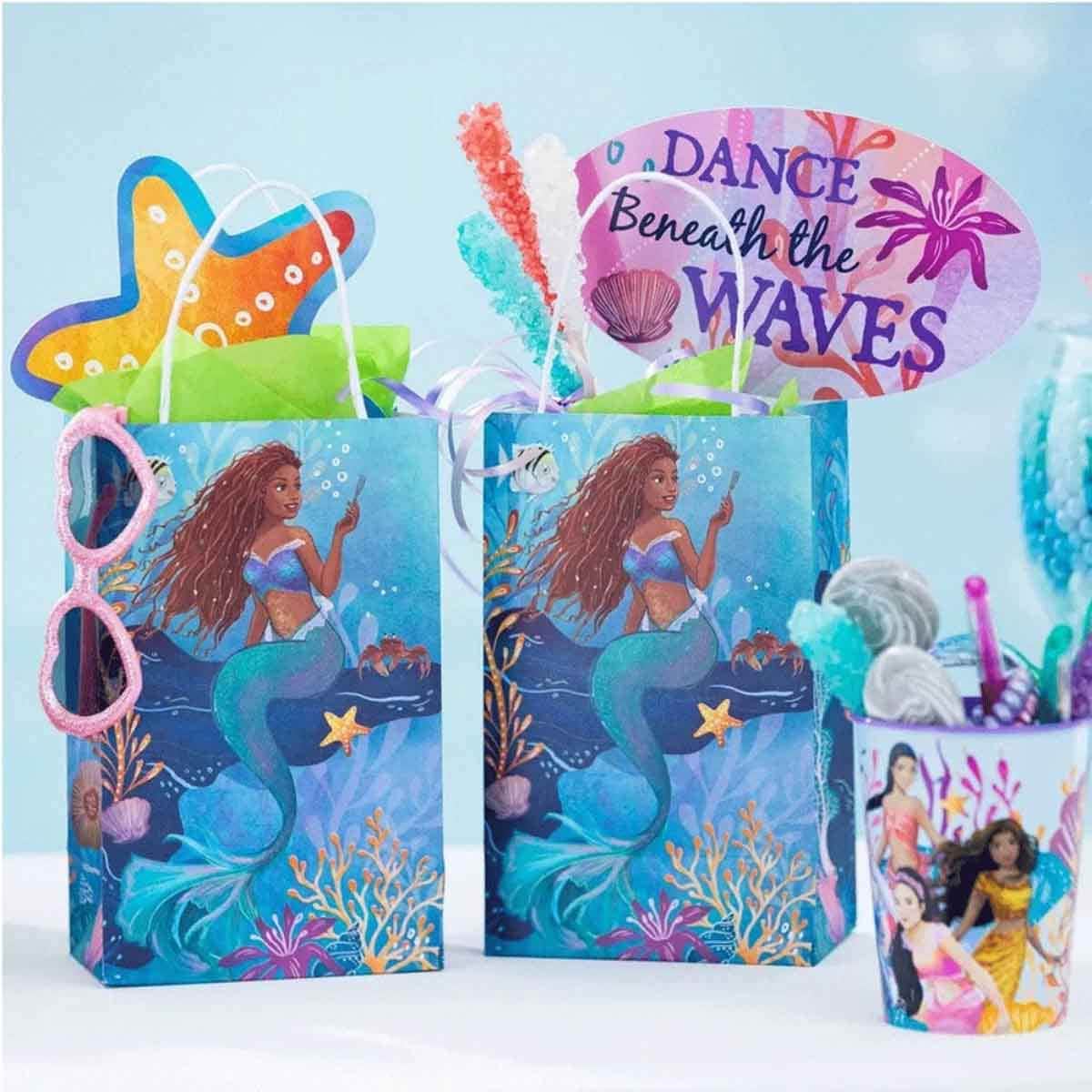Disney The Little Mermaid 8-Piece Printed Kraft Bags Set