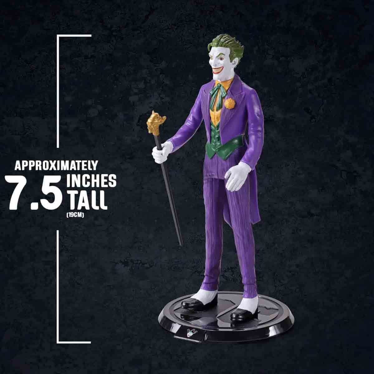 The Noble Collection 7.5″ BendyFigs DC Comics The Joker Action Figure Unisex, 8-10 Years