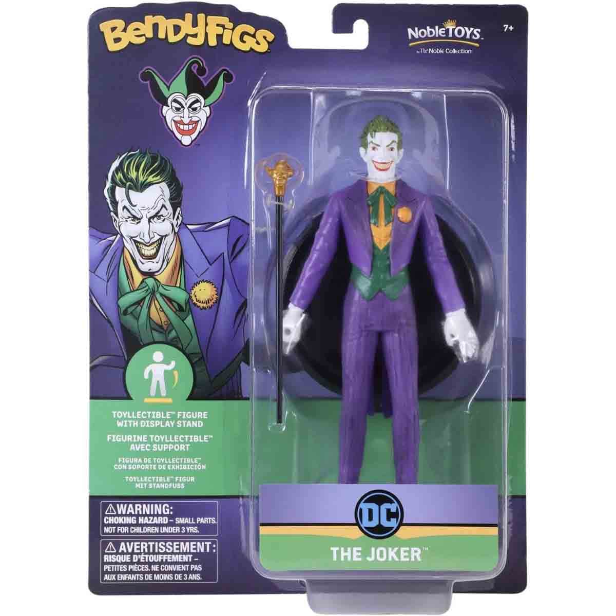 The Noble Collection 7.5″ BendyFigs DC Comics The Joker Action Figure Unisex, 8-10 Years