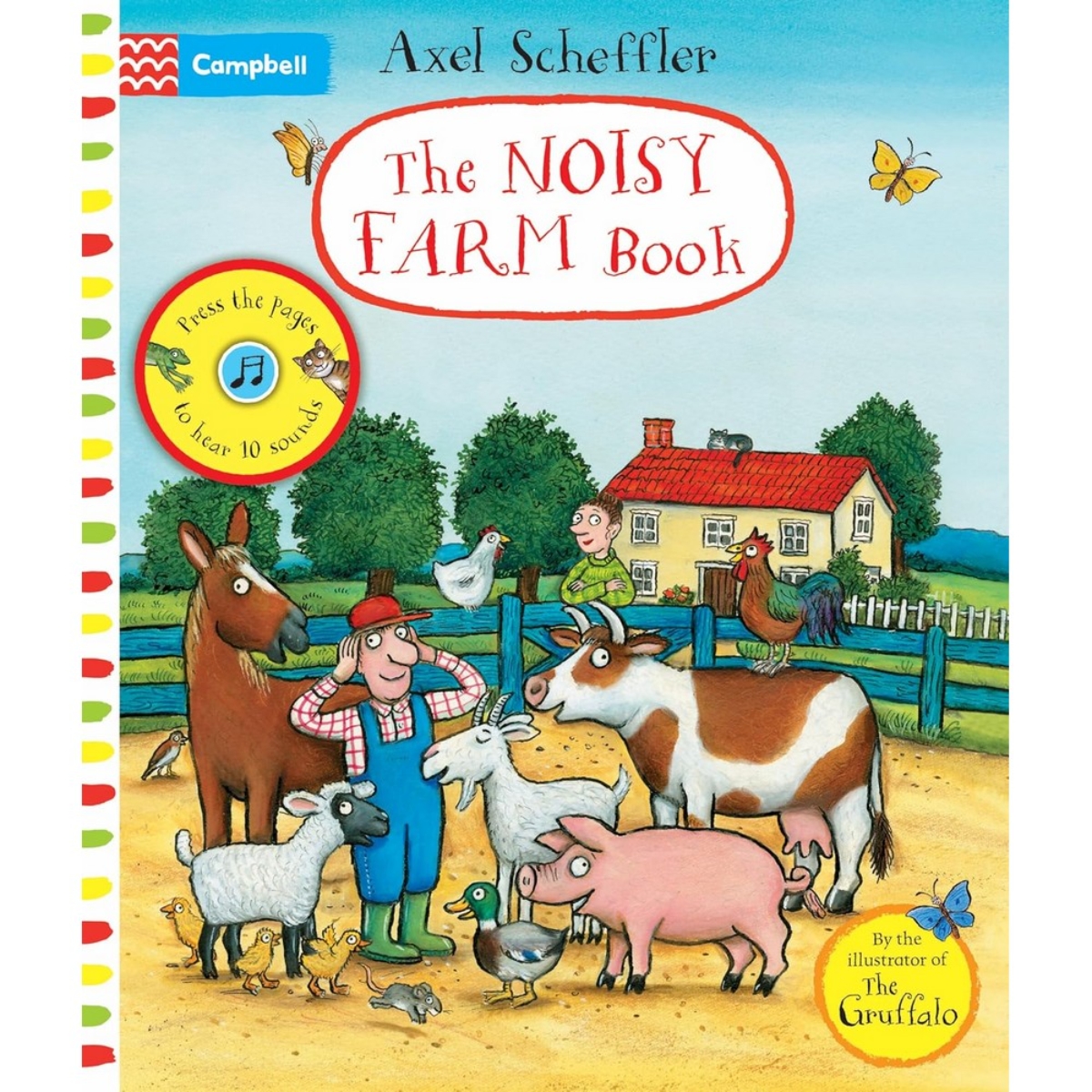 The Noisy Farm Book: كتاب أصوات بالضغط على الصفحة تأليف أكسل شيفلر - 13 يونيو 2019