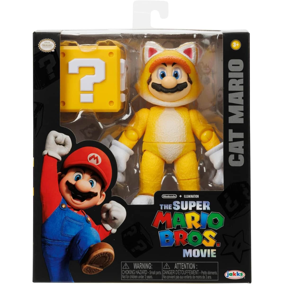 The Super Mario Bros. Movie 5" Wave 2.1 Mario Cat Action Figure Unisex, 3-4 Years
