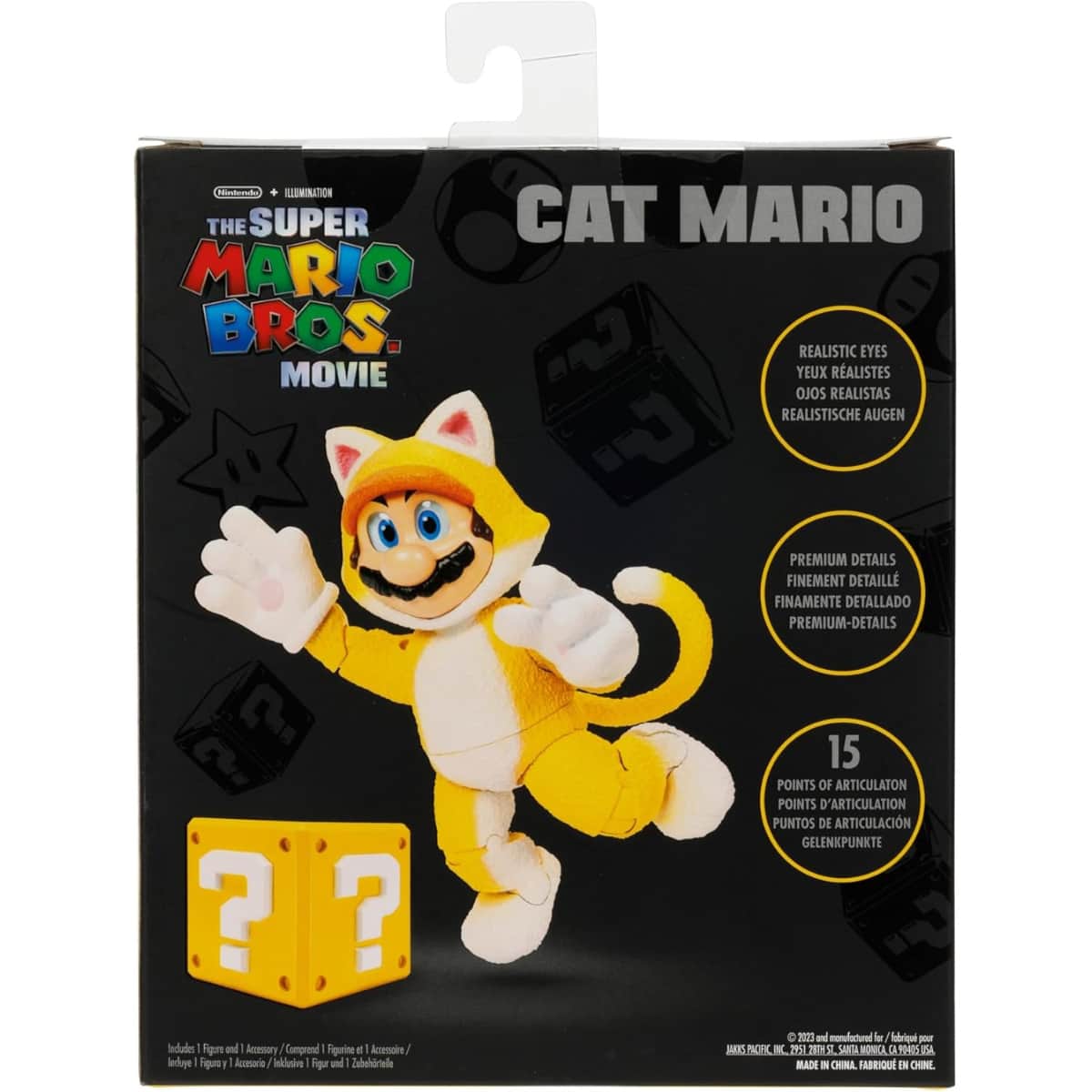 The Super Mario Bros. Movie 5" Wave 2.1 Mario Cat Action Figure Unisex, 3-4 Years