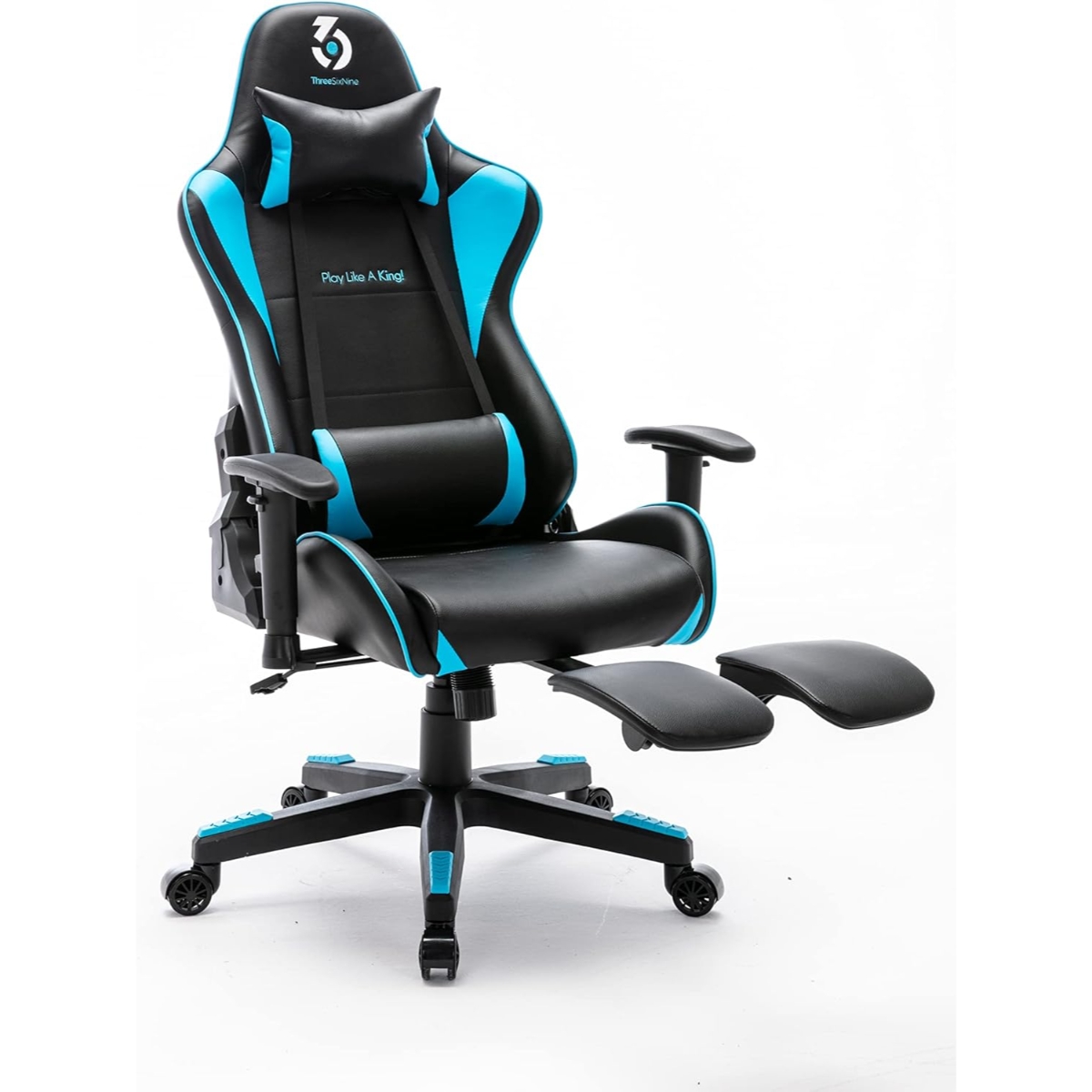 369 Black/Blue Adjustable K3 Gaming Chair