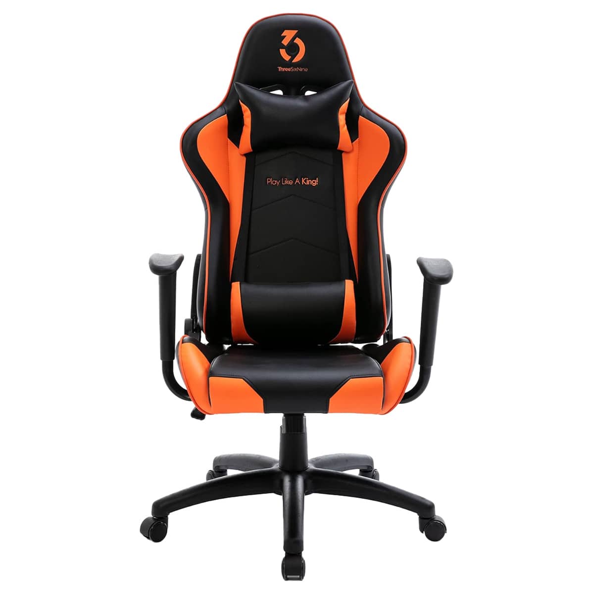 369 Black/Orange Adjustable K1 Gaming Chair