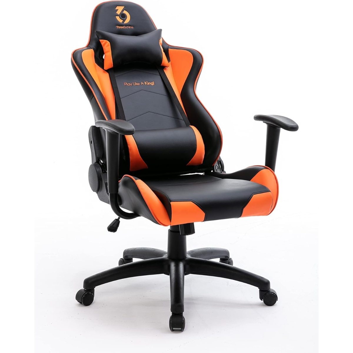 369 Black/Orange Adjustable K1 Gaming Chair