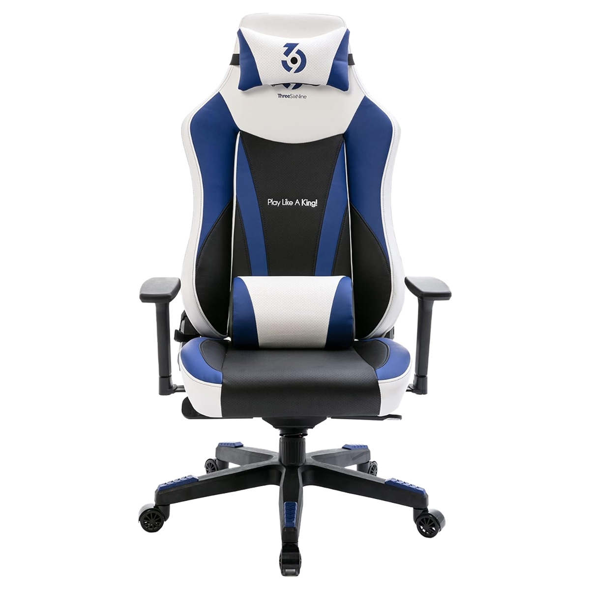 369 Blue/White Adjustable K4 Gaming Chair