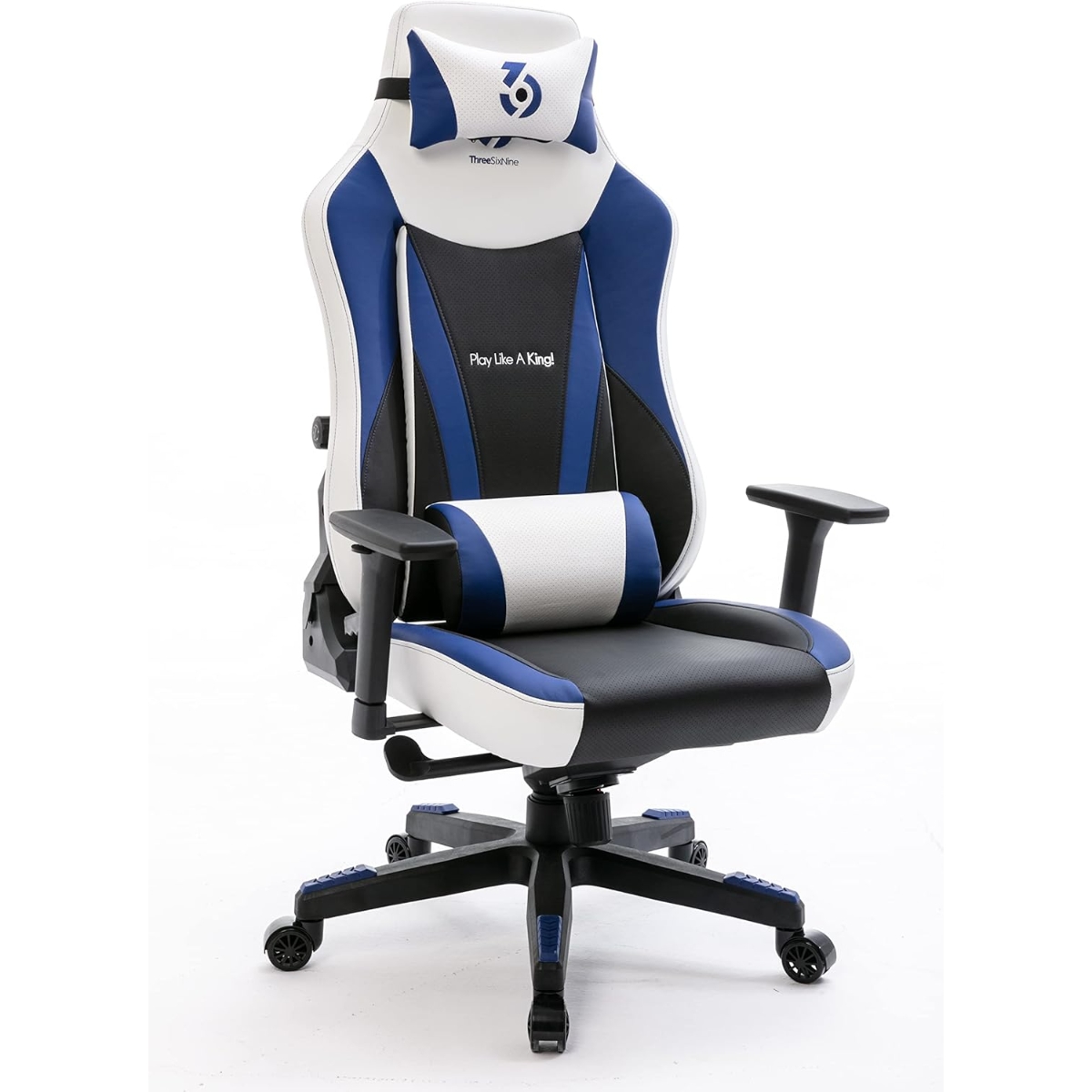 369 Blue/White Adjustable K4 Gaming Chair