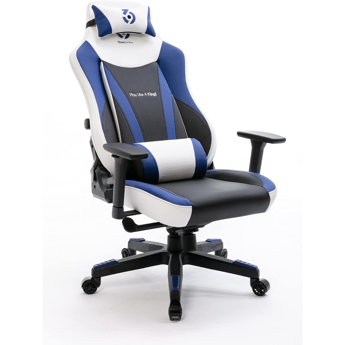 369 Blue/White Adjustable K4 Gaming Chair