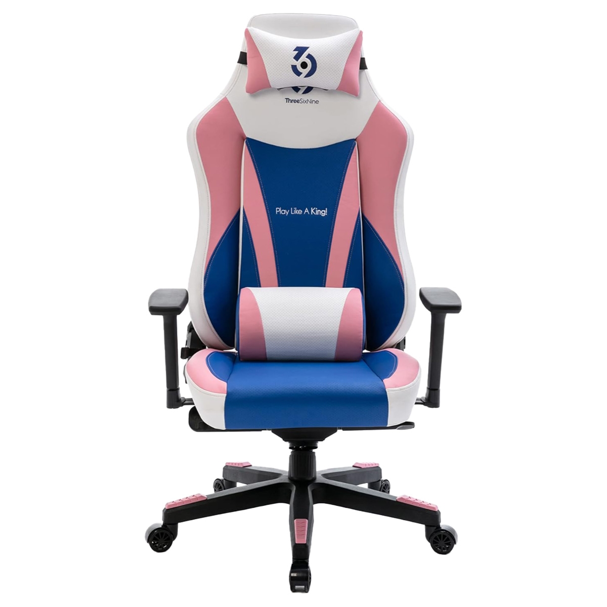 369 Pink/White Adjustable K4 Gaming Chair
