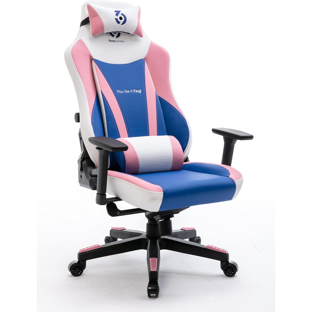 369 Pink/White Adjustable K4 Gaming Chair
