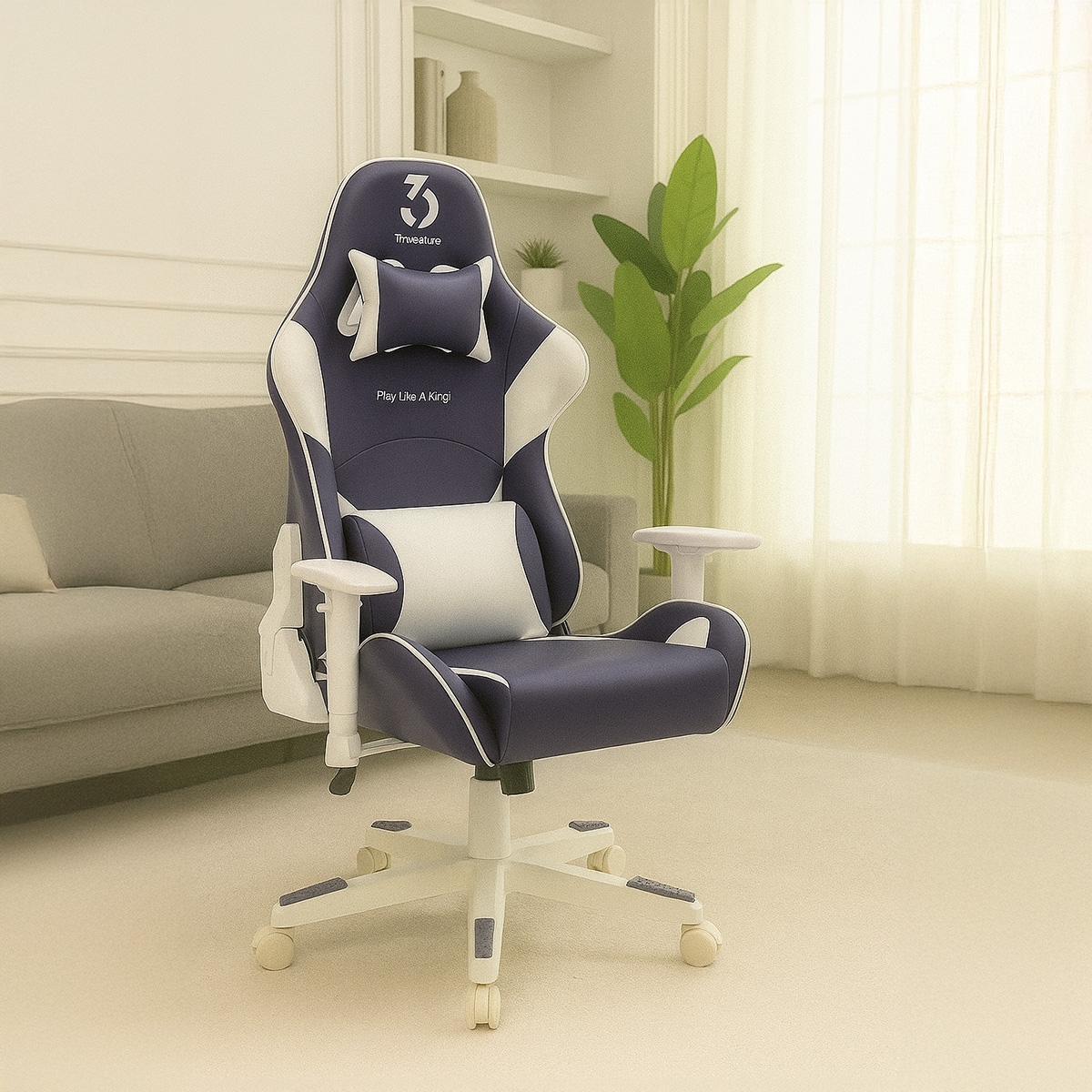 369 Purple/White Adjustable K2 Gaming Chair