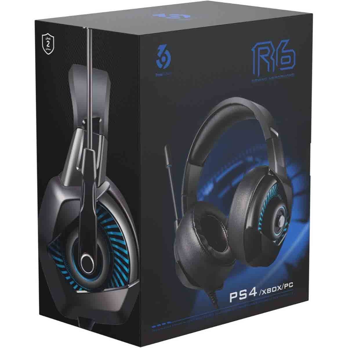 369 R6-Professional Over Ear Blue/Black Wired Gaming Headset