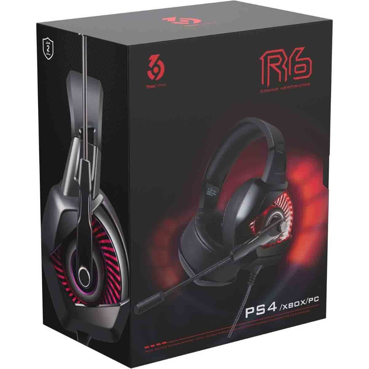 369 R6-Professional Over Ear Red/Black Wired Gaming Headset