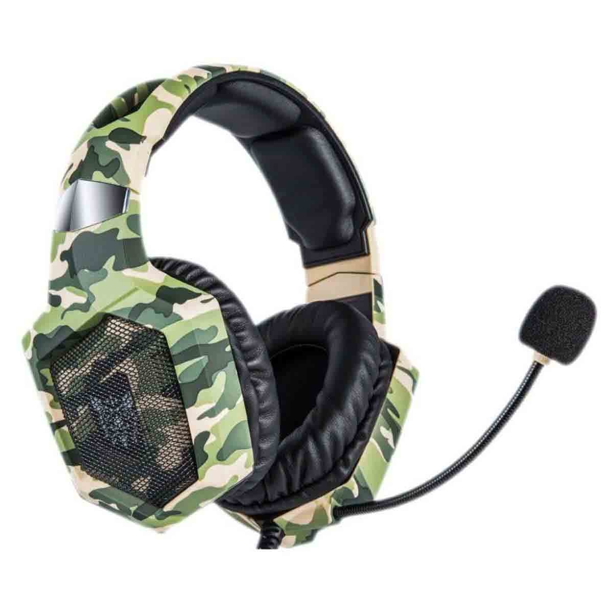 369 R8-Professional Over Ear Camouflage Green Wired Gaming Headset
