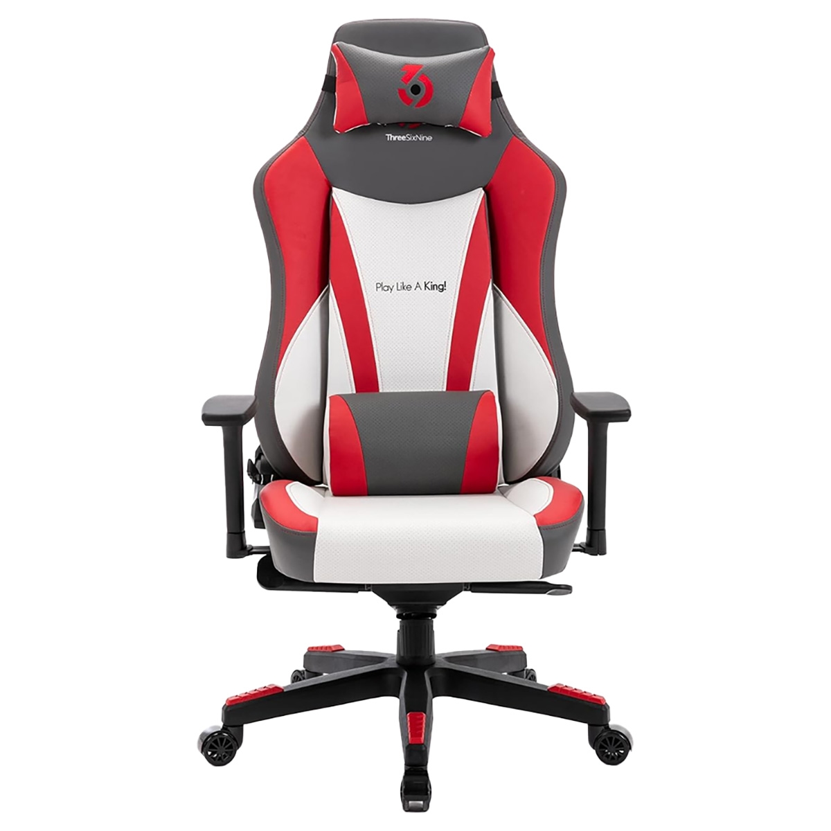 369 كرسي ألعاب قابل للتعديل موديل K4 باللونين الأحمر والأبيض