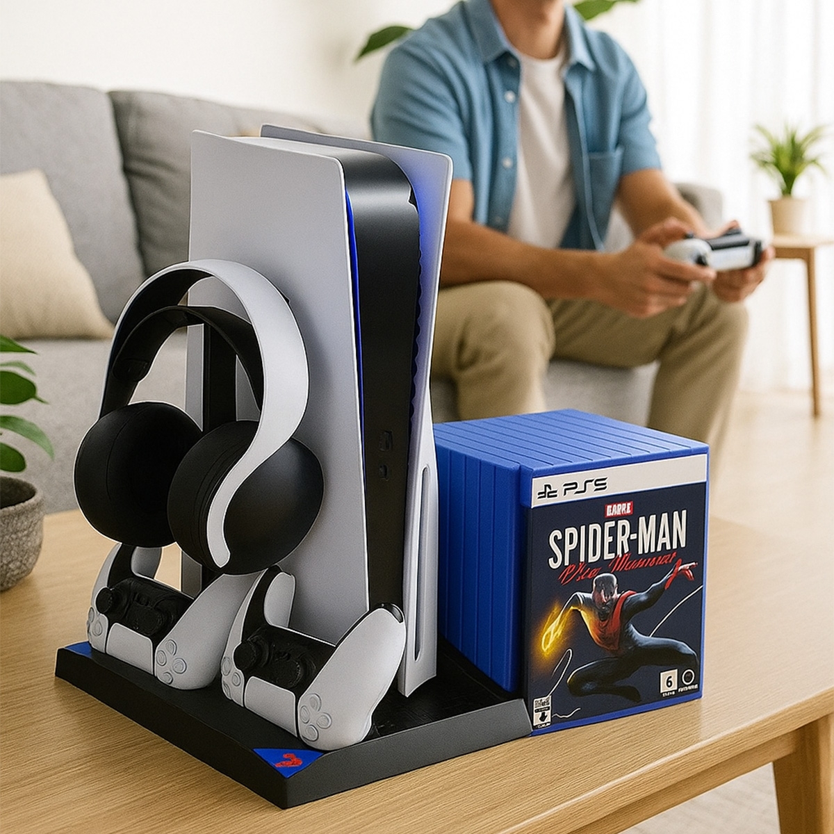 369 قاعدة شحن عمودية باللون الأسود لبلايستيشن 5