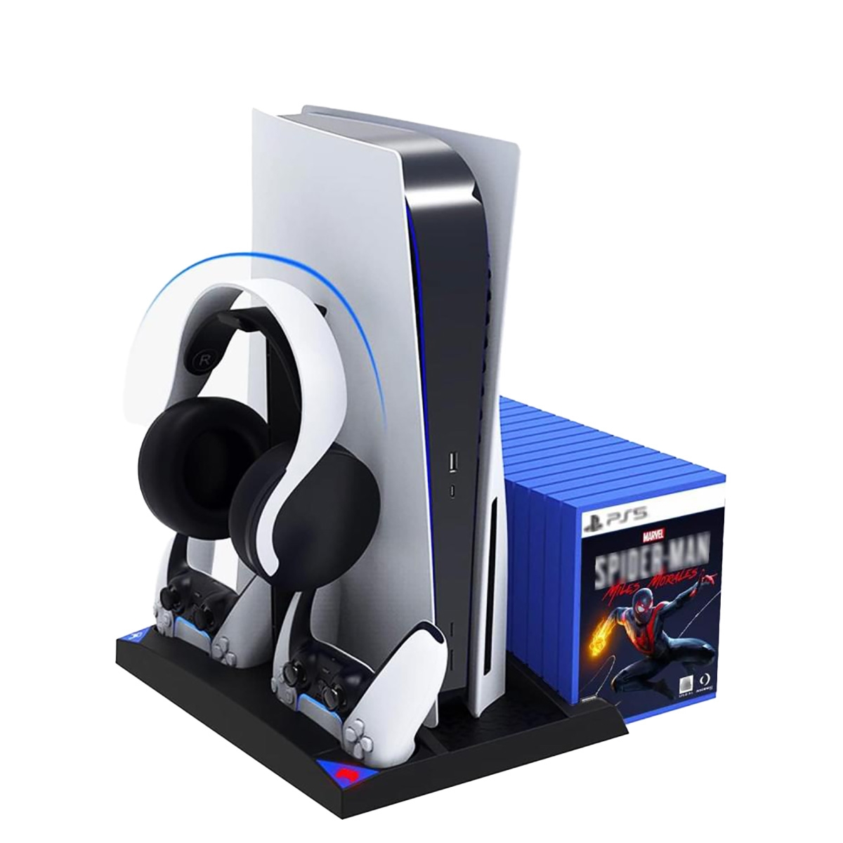 369 قاعدة شحن عمودية باللون الأسود لبلايستيشن 5