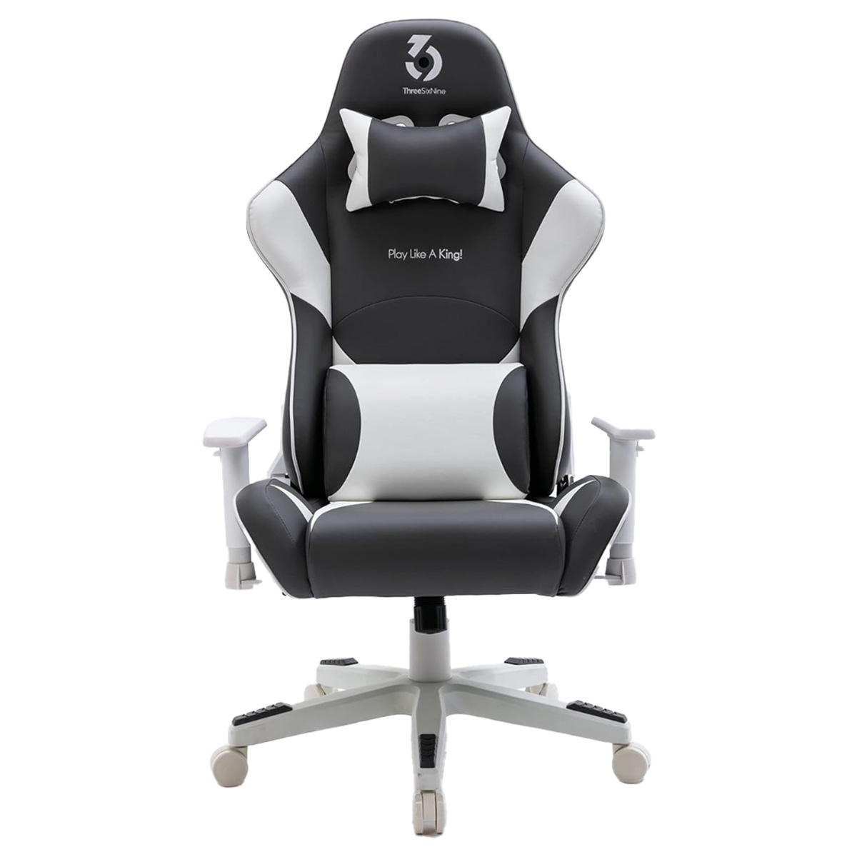 369 كرسي ألعاب قابل للتعديل موديل K2 باللونين الأبيض والرمادي