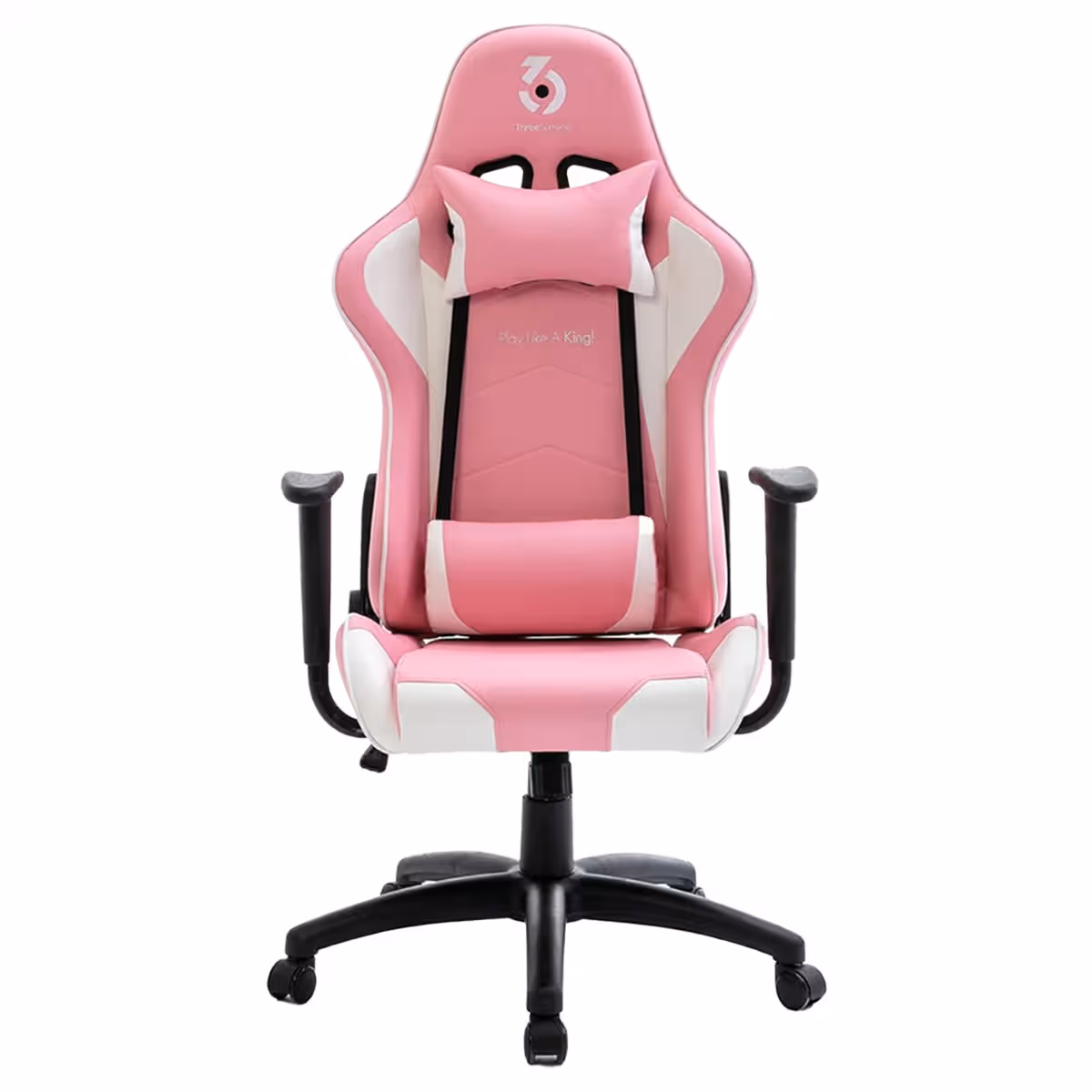 369 White/Pink Adjustable K1 Gaming Chair