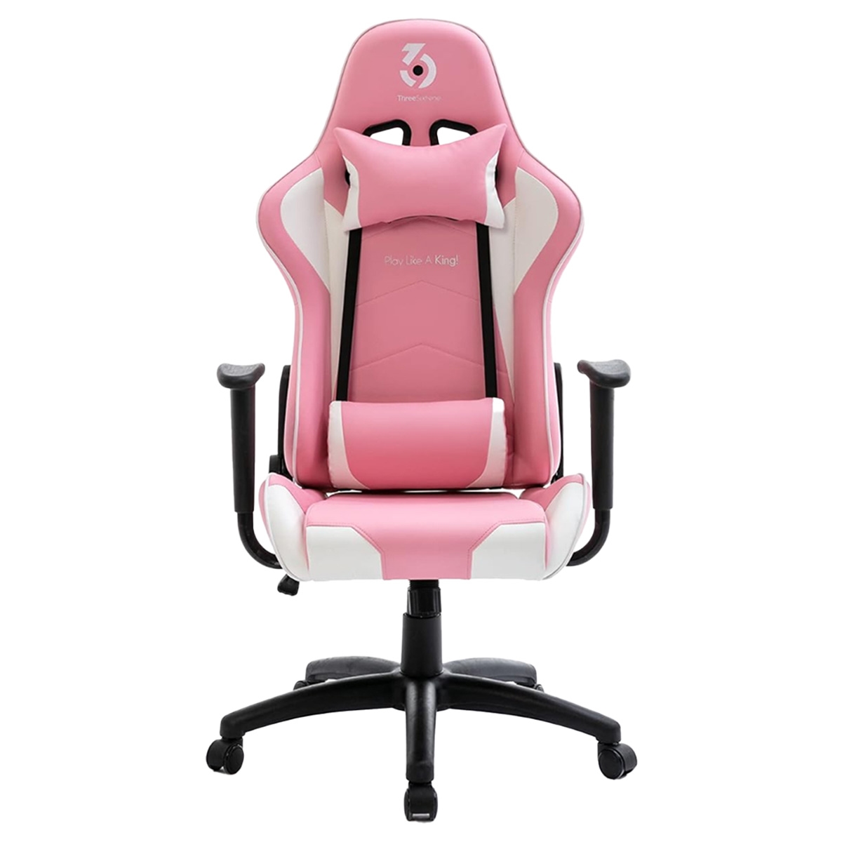 369 White/Pink Adjustable K1 Gaming Chair
