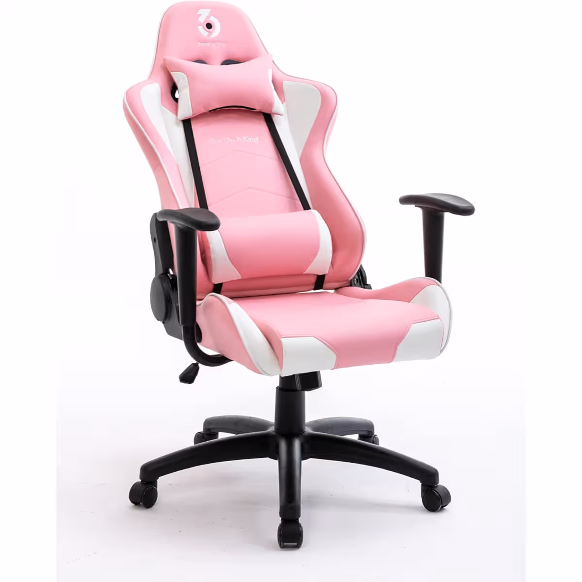 369 White/Pink Adjustable K1 Gaming Chair