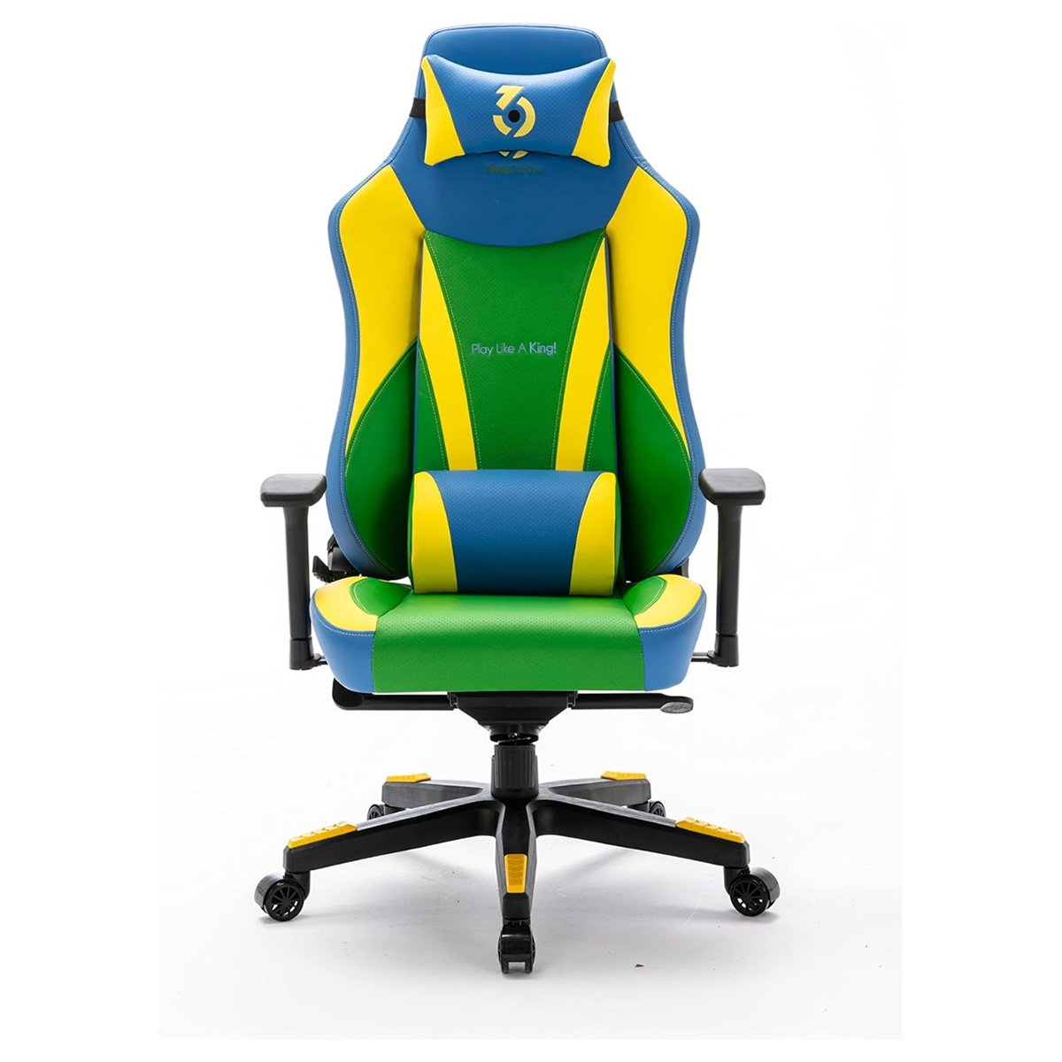 369 Yellow/Blue Adjustable K4 Gaming Chair