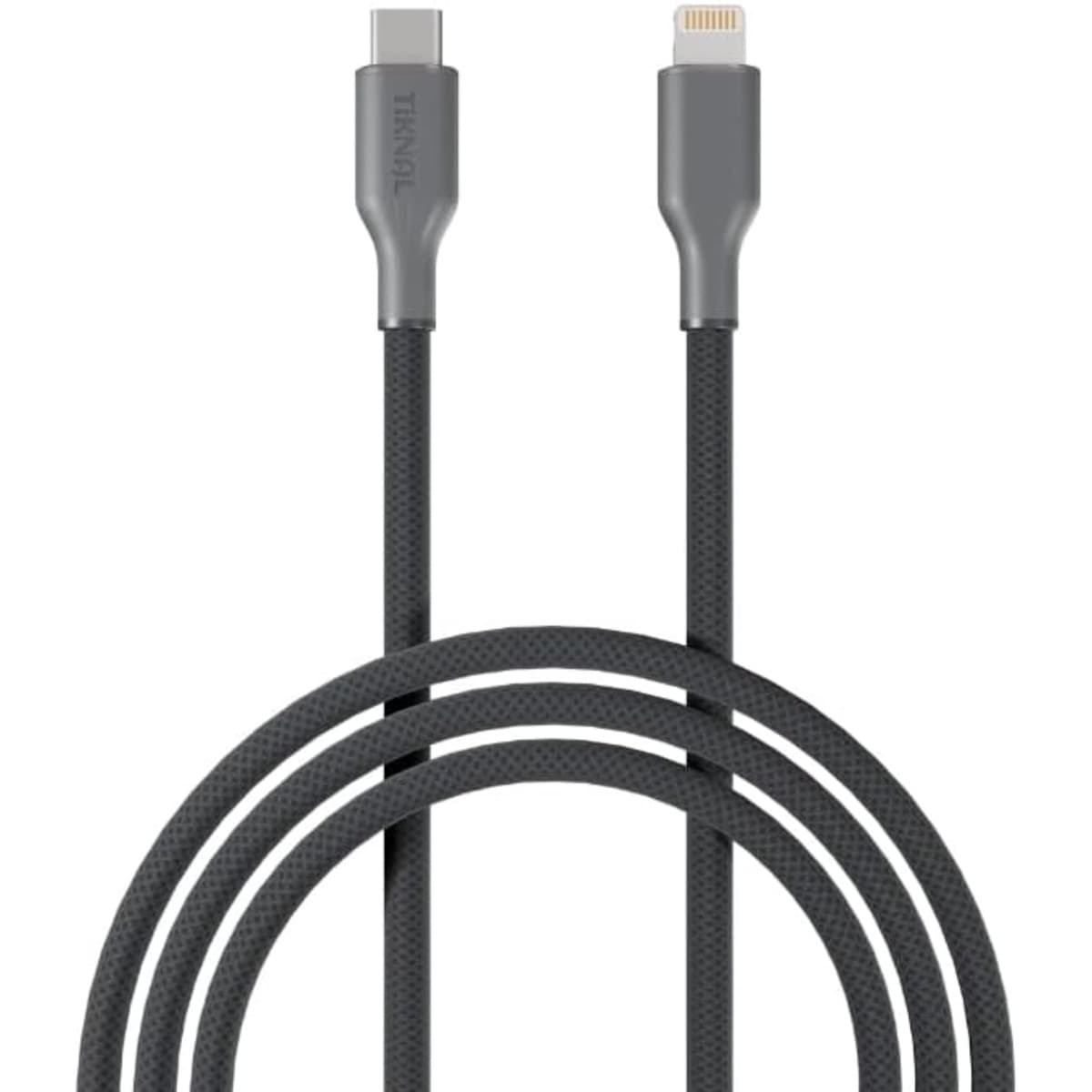 تيكنال كابل USB-C إلى لايتنينج PD مضفر بالنايلون بطول 1 متر، رمادي