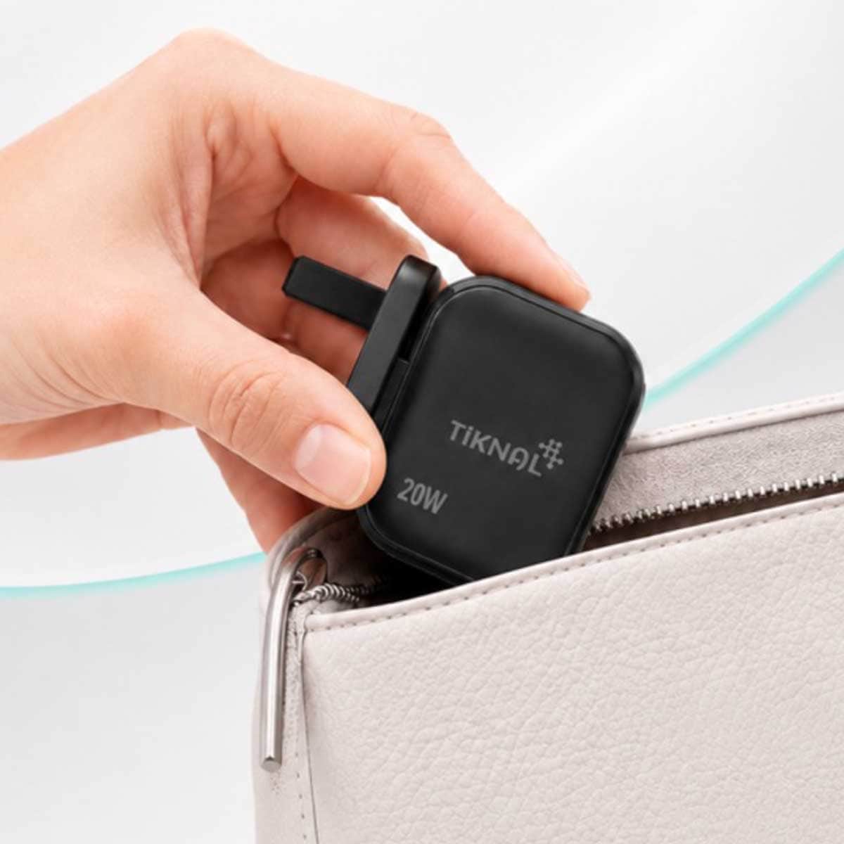 Tiknal 20W Dual-Port PD USB-C + USB-A Wall Charger