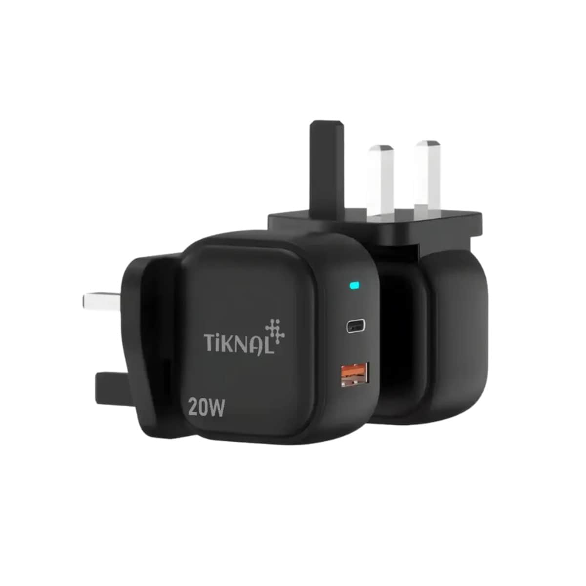 Tiknal 20W Dual-Port PD USB-C + USB-A Wall Charger
