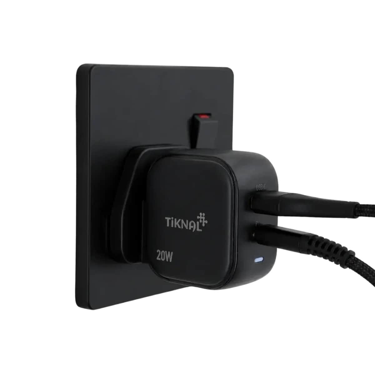 Tiknal 20W Dual-Port PD USB-C + USB-A Wall Charger