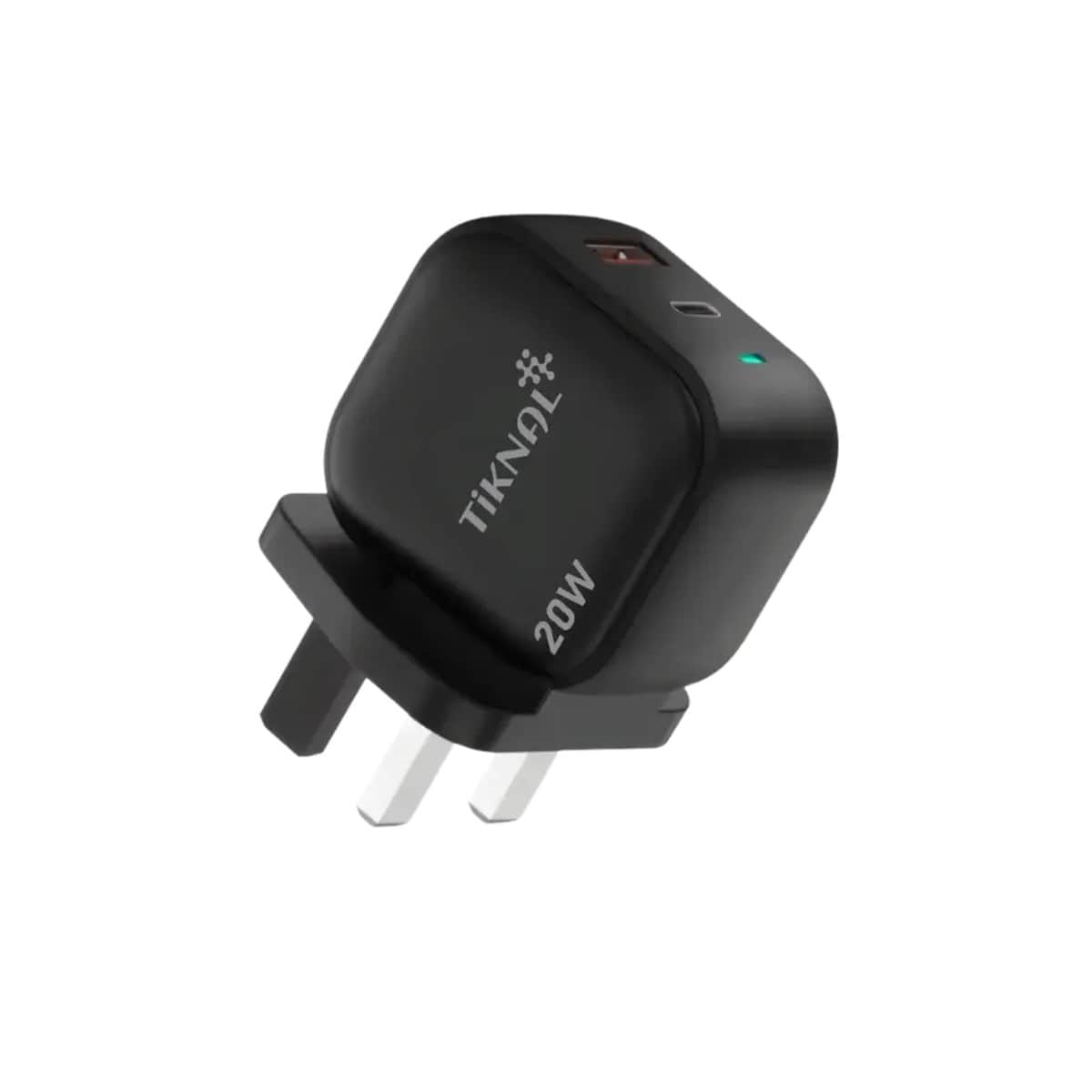 Tiknal 20W Dual-Port PD USB-C + USB-A Wall Charger